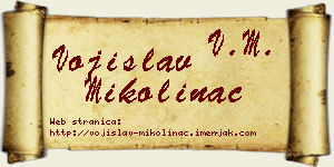 Vojislav Mikolinac vizit kartica